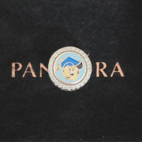 Pandora Jewelry - Pandora Mickey Graduation Class of 2024 Charm Button Exclusive Bead Pendant S925